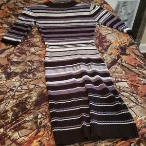 Black,white,and gray striped dress